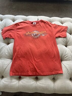 Harley-Davidson Orange-Red Short Sleeve Graphic Tee